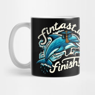 FINTASTIC FINISH - FUNNY ANIMALS GRADUATION DAY QUOTES Mug